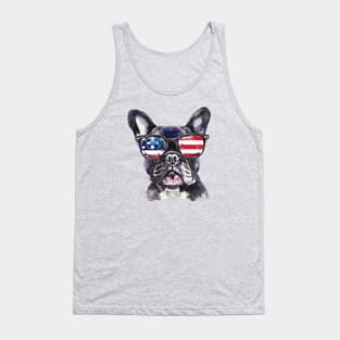 French Bulldog 'Merica Sunglasses Tank Top